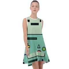 Adventure Time Beemo Bmo Illustration Cartoons Frill Swing Dress by Sarkoni