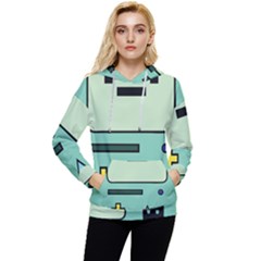 Adventure Time Beemo Bmo Illustration Cartoons Women s Lightweight Drawstring Hoodie by Sarkoni