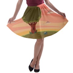 Cartoon Network Adventure Time A-line Skater Skirt by Sarkoni