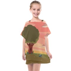 Cartoon Network Adventure Time Kids  One Piece Chiffon Dress by Sarkoni