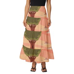 Cartoon Network Adventure Time Tiered Ruffle Maxi Skirt by Sarkoni