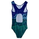 Adventure Time Cartoon Night Green Color Sky Nature Kids  Cut-Out Back One Piece Swimsuit View2