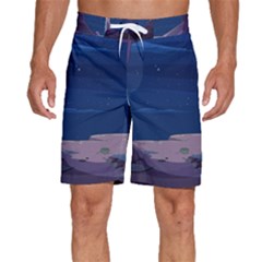 Cartoon Character Wallpapper Adventure Time Beauty In Nature Men s Beach Shorts by Sarkoni