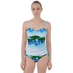 Frost Mountains Illustration Adventure Time Fantasy Art Landscape Sweetheart Tankini Set by Sarkoni