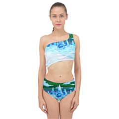 Frost Mountains Illustration Adventure Time Fantasy Art Landscape Spliced Up Two Piece Swimsuit by Sarkoni