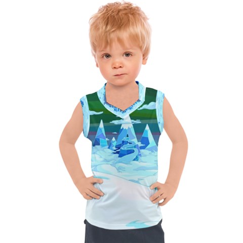 Frost Mountains Illustration Adventure Time Fantasy Art Landscape Kids  Sport Tank Top by Sarkoni