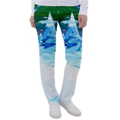 Frost Mountains Illustration Adventure Time Fantasy Art Landscape Women s Casual Pants by Sarkoni