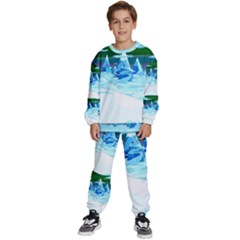 Frost Mountains Illustration Adventure Time Fantasy Art Landscape Kids  Sweatshirt Set by Sarkoni