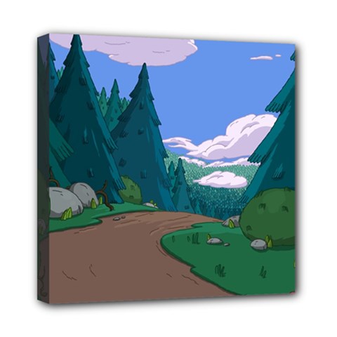 Adventure Time Cartoon Pathway Mini Canvas 8  X 8  (stretched) by Sarkoni