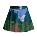 Adventure Time Cartoon Pathway Mini Flare Skirt View1