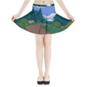 Adventure Time Cartoon Pathway Mini Flare Skirt View3