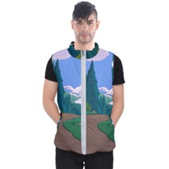 Adventure Time Cartoon Pathway Men s Puffer Vest by Sarkoni