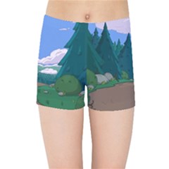 Adventure Time Cartoon Pathway Kids  Sports Shorts by Sarkoni