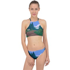 Adventure Time Cartoon Pathway Halter Bikini Set by Sarkoni