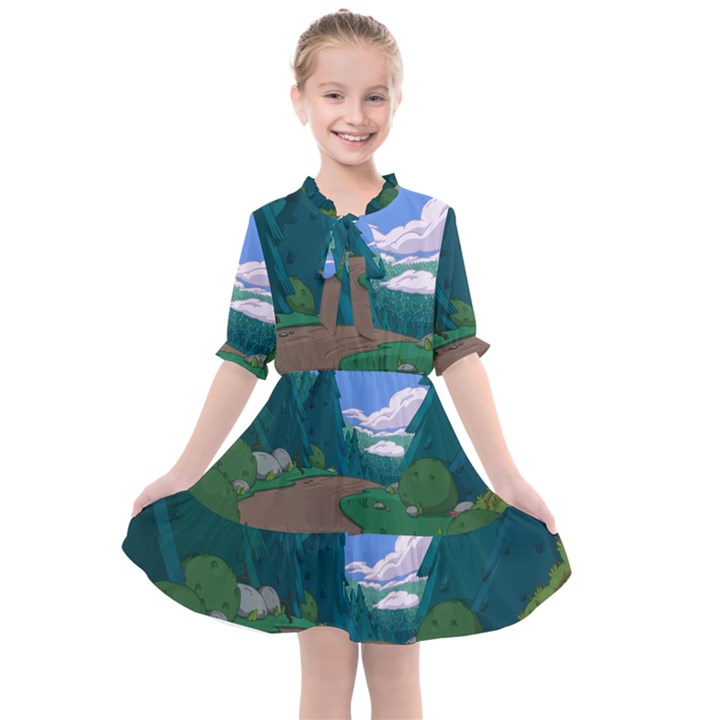 Adventure Time Cartoon Pathway Kids  All Frills Chiffon Dress