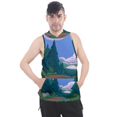 Adventure Time Cartoon Pathway Men s Sleeveless Hoodie by Sarkoni