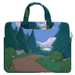 Adventure Time Cartoon Pathway Macbook Pro 16  Double Pocket Laptop Bag  by Sarkoni