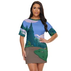 Adventure Time Cartoon Pathway Just Threw It On Dress by Sarkoni