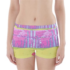 Red Mushroom Animation Adventure Time Cartoon Multi Colored Boyleg Bikini Wrap Bottoms by Sarkoni