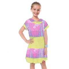 Red Mushroom Animation Adventure Time Cartoon Multi Colored Kids  Drop Waist Dress by Sarkoni