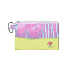 Red Mushroom Animation Adventure Time Cartoon Multi Colored Canvas Cosmetic Bag (small) by Sarkoni