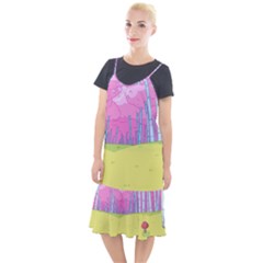 Red Mushroom Animation Adventure Time Cartoon Multi Colored Camis Fishtail Dress by Sarkoni