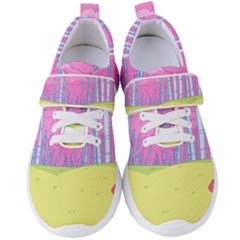 Red Mushroom Animation Adventure Time Cartoon Multi Colored Women s Velcro Strap Shoes by Sarkoni