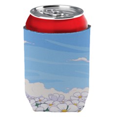 White Petaled Flowers Illustration Adventure Time Cartoon Can Holder by Sarkoni