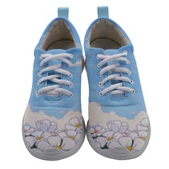 White Petaled Flowers Illustration Adventure Time Cartoon Women Athletic Shoes by Sarkoni