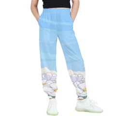 White Petaled Flowers Illustration Adventure Time Cartoon Kids  Joggers by Sarkoni