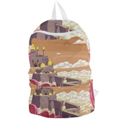 Animated Castle Illustration Adventure Time Cartoon Nature Foldable Lightweight Backpack by Sarkoni