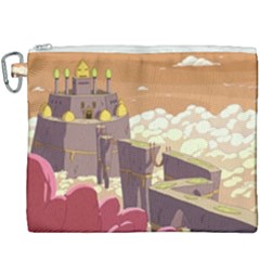 Animated Castle Illustration Adventure Time Cartoon Nature Canvas Cosmetic Bag (xxxl) by Sarkoni