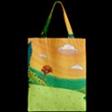 Green Field Illustration Adventure Time Multi Colored Zipper Classic Tote Bag View2