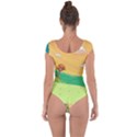 Green Field Illustration Adventure Time Multi Colored Short Sleeve Leotard  View2