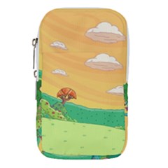 Green Field Illustration Adventure Time Multi Colored Waist Pouch (large) by Sarkoni