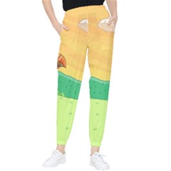 Green Field Illustration Adventure Time Multi Colored Women s Tapered Pants by Sarkoni