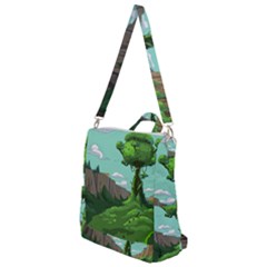 Adventure Time Cartoon Green Color Nature  Sky Crossbody Backpack by Sarkoni