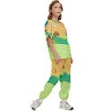 Green Field Illustration Adventure Time Multi Colored Kids  T-Shirt and Pants Sports Set View3