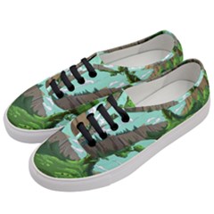 Adventure Time Cartoon Green Color Nature  Sky Women s Classic Low Top Sneakers by Sarkoni