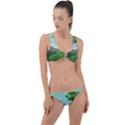 Adventure Time Cartoon Green Color Nature  Sky Ring Detail Crop Bikini Set View1