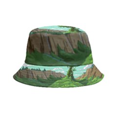 Adventure Time Cartoon Green Color Nature  Sky Inside Out Bucket Hat by Sarkoni