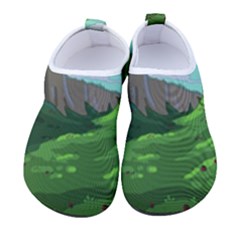 Adventure Time Cartoon Green Color Nature  Sky Women s Sock-style Water Shoes by Sarkoni