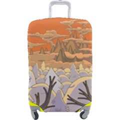 Adventure Time Cartoon Landscape Trees Luggage Cover (large) by Sarkoni