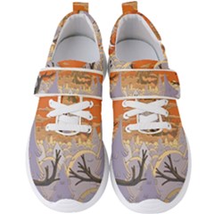 Adventure Time Cartoon Landscape Trees Men s Velcro Strap Shoes by Sarkoni