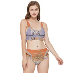 Adventure Time Cartoon Landscape Trees Frilly Bikini Set by Sarkoni