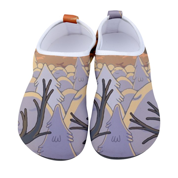 Adventure Time Cartoon Landscape Trees Kids  Sock-Style Water Shoes