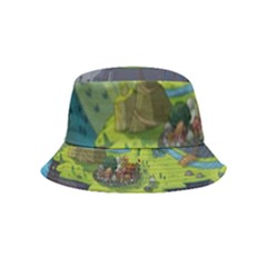 Cartoon Network Mountains Landscapes Seas Illustrations Adventure Time Rivers Bucket Hat (kids) by Sarkoni