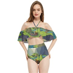 Cartoon Network Mountains Landscapes Seas Illustrations Adventure Time Rivers Halter Flowy Bikini Set  by Sarkoni