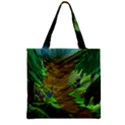 Green Pine Trees Wallpaper Adventure Time Cartoon Green Color Zipper Grocery Tote Bag View2