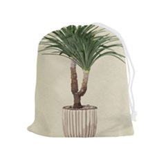 Tree Vector Art In A Flower Pot Drawstring Pouch (xl) by Sarkoni